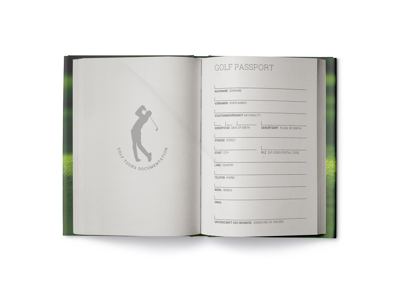 martin zech design, buchcover, self publishing, schaedler, golf passport, doppelseite 2