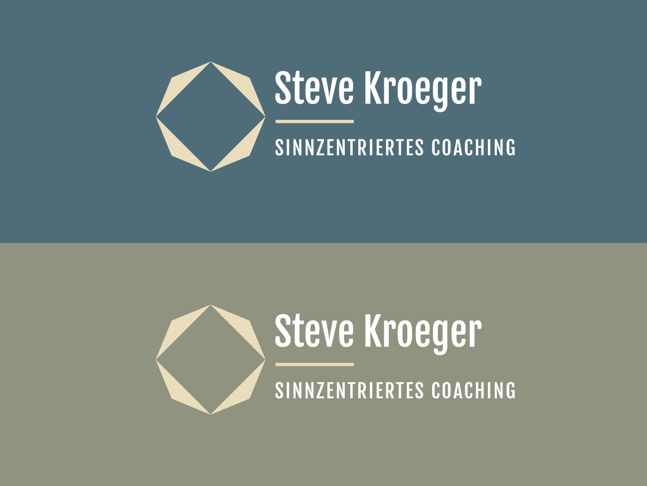 martin zech design, corporate design, steve kroeger coaching, logo, negativ